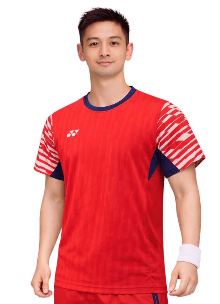 YONEX 10644YX China National Team Shirt 2025 – Clear Red | Men's