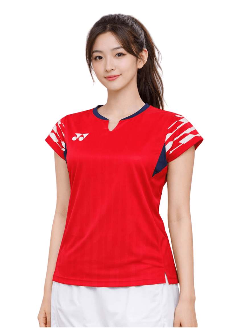 YONEX 20860YX China National Team Shirt 2025 – Clear Red | Women's