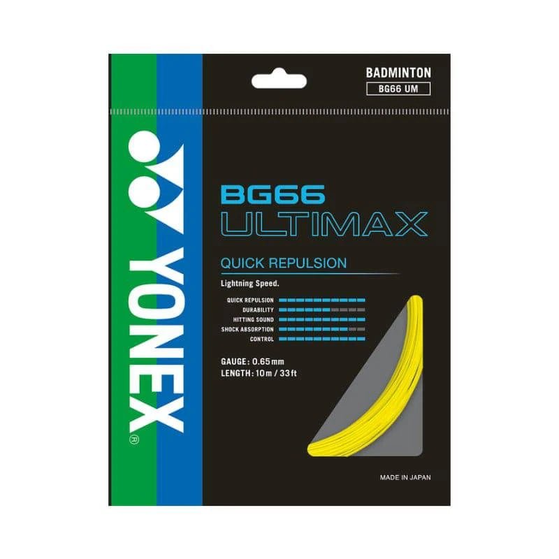 YONEX BG66 ULTIMAX String (10m) Yellow | Gem Sports
