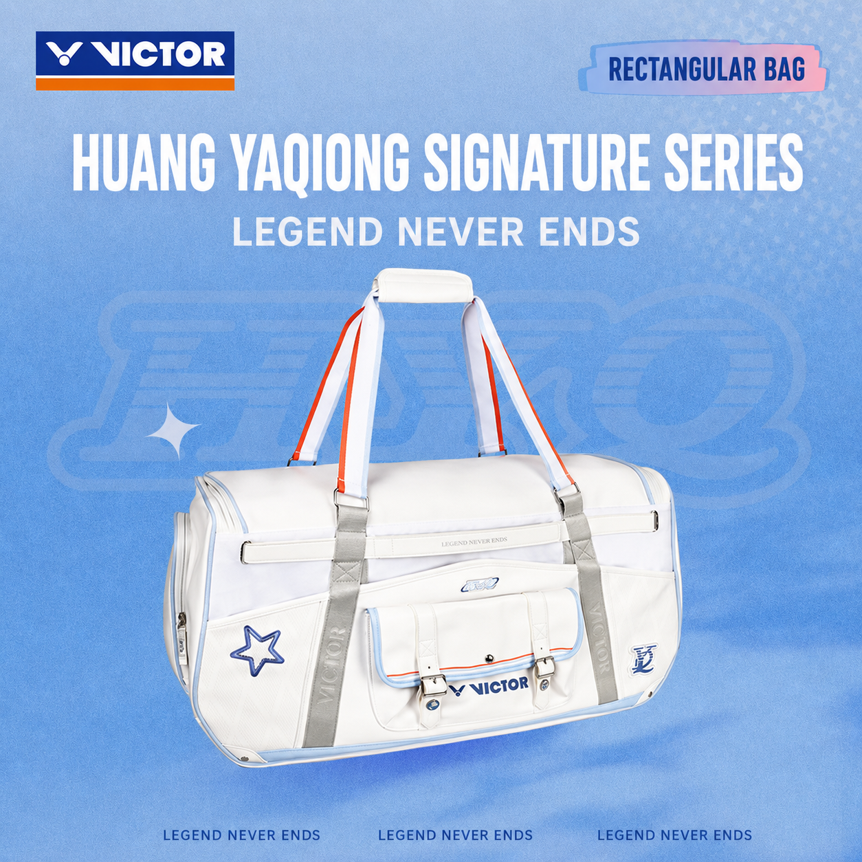 VICTOR | Huang Ya Qiong Collection 2.0 Rectangular Racket Bag BR5681HYQ A - White