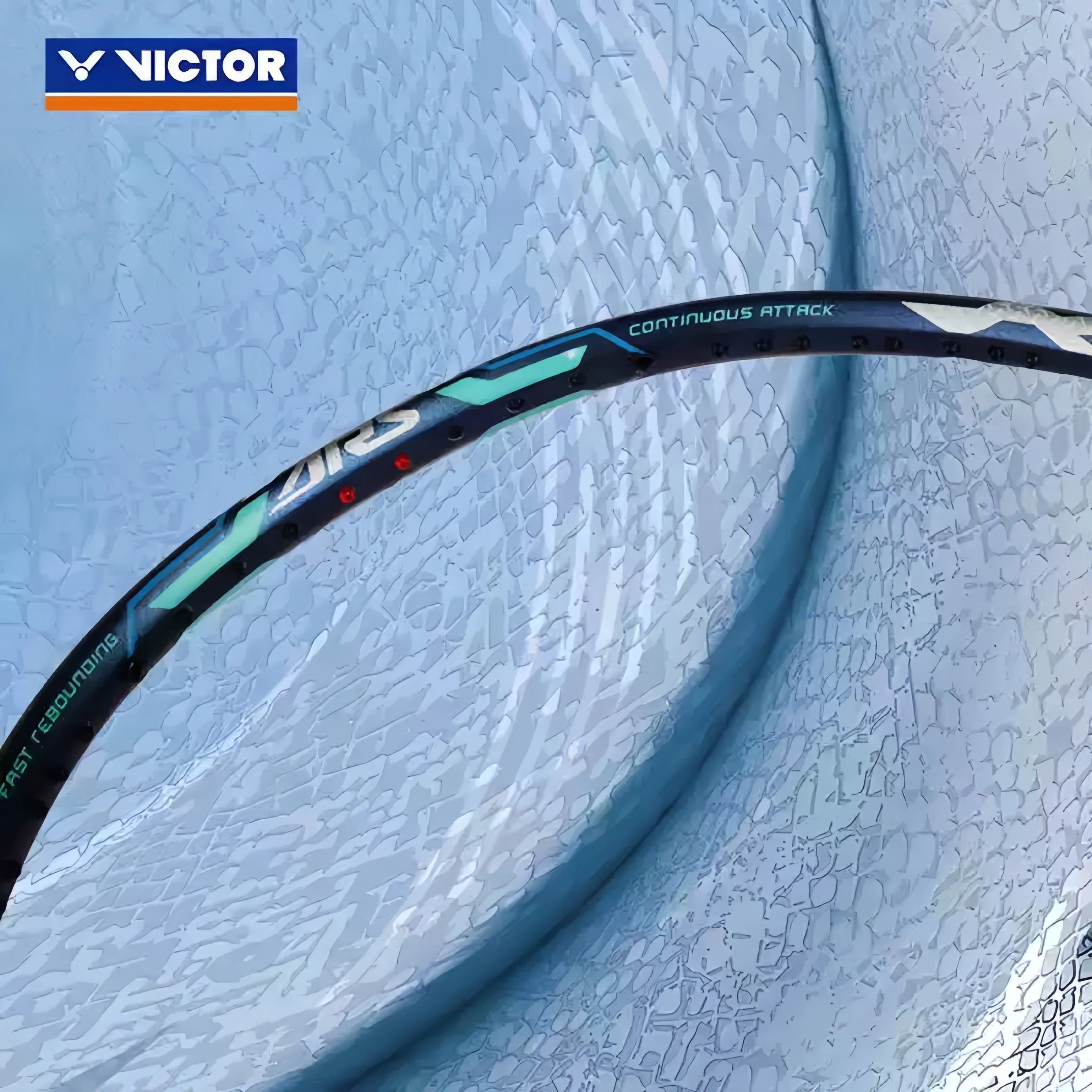 VICTOR Auraspeed 100X B (Deep Sea Blue) Badminton Racquet – Unstrung & Free Grip