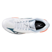 MIZUNO WAVE EXCEED COURT AC MEN'S Tennis Shoes - White/Insignia Blue/Orange