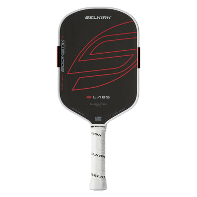 SELKIRK LABS Boomstik Elongated 16mm Raw Carbon Pickleball Paddle - Black