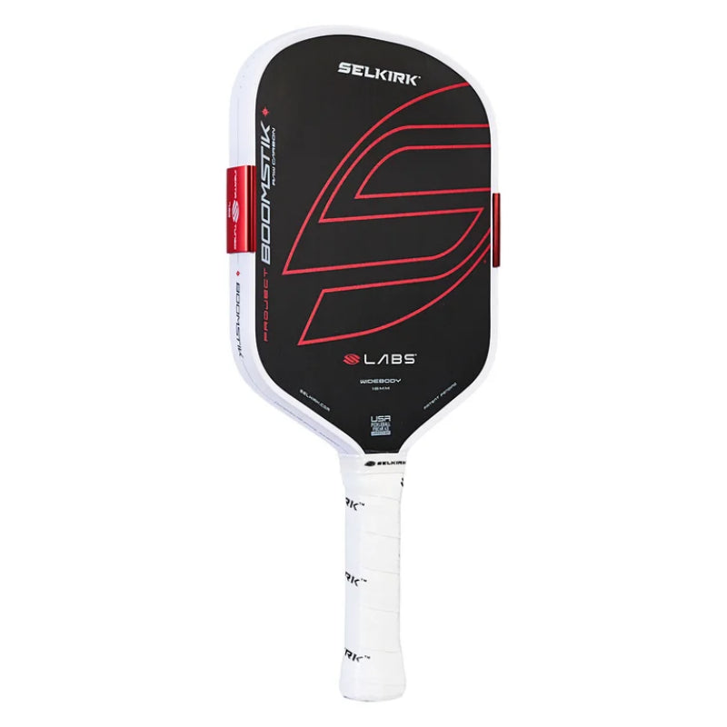 SELKIRK LABS Boomstik Widebody 16mm Raw Carbon Pickleball Paddle - Black