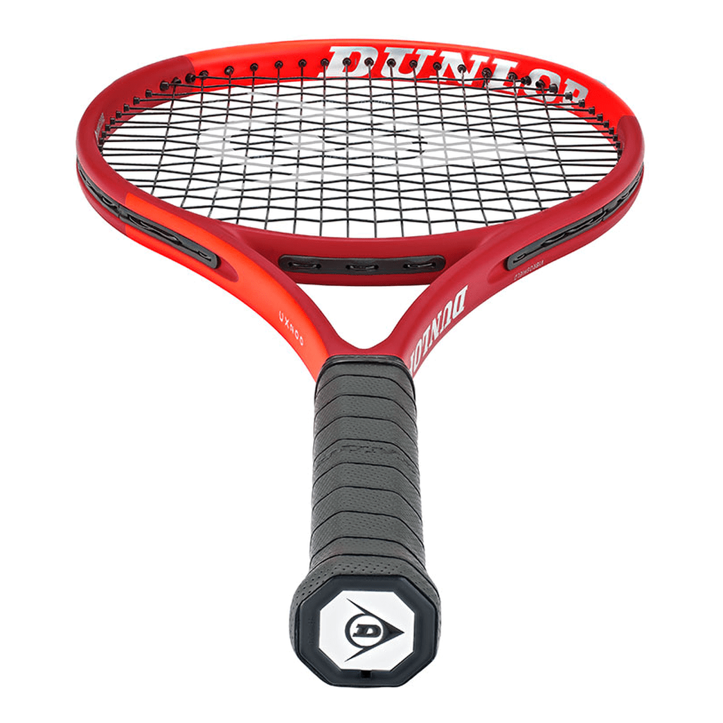 DUNLOP 2027 CX200 (Red/Neon Red) 305g Tennis Racquet – Strung & Free Grip - Gem Sports