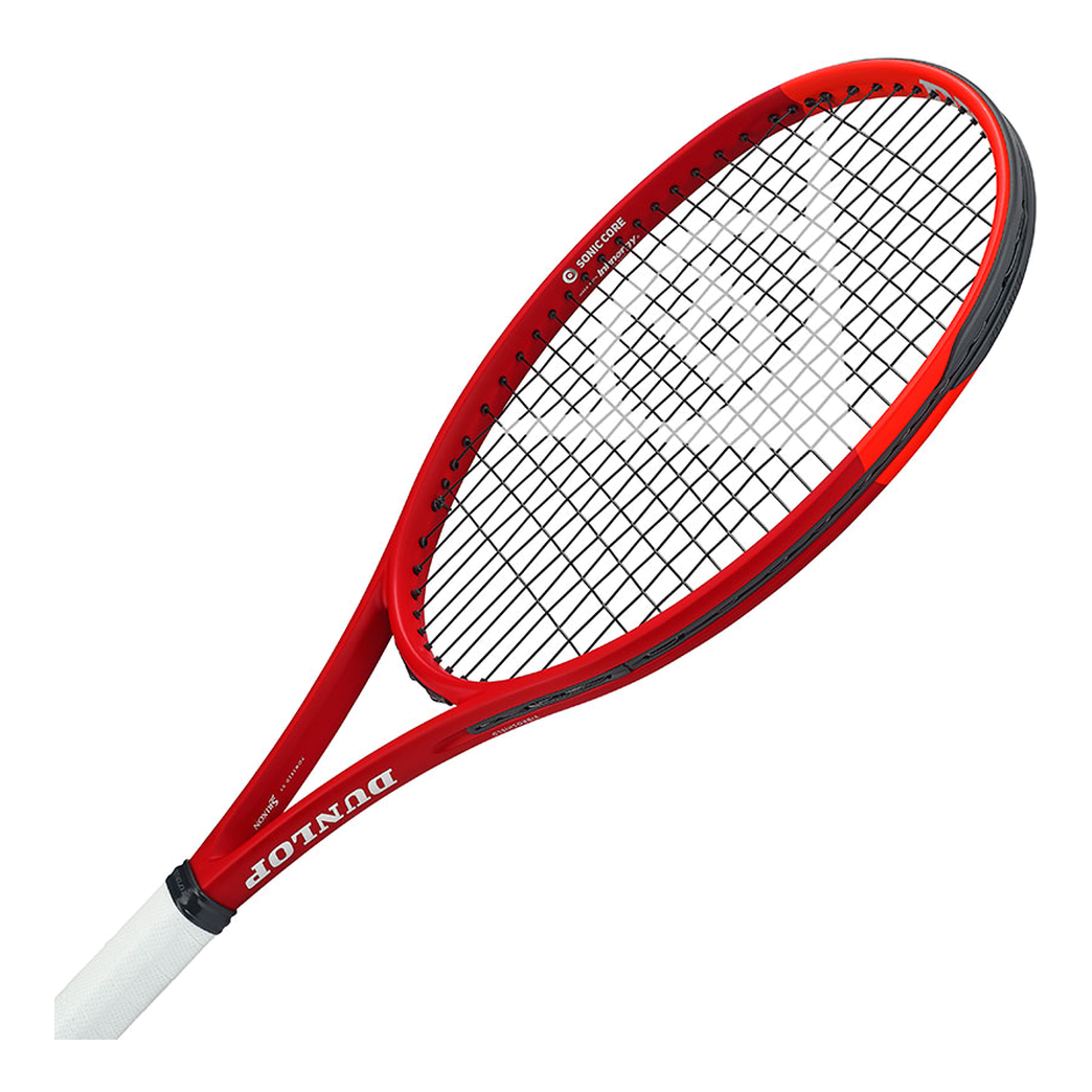 DUNLOP 2027 CX200 OS Red/Neon Red tennis racquet — side frame detail