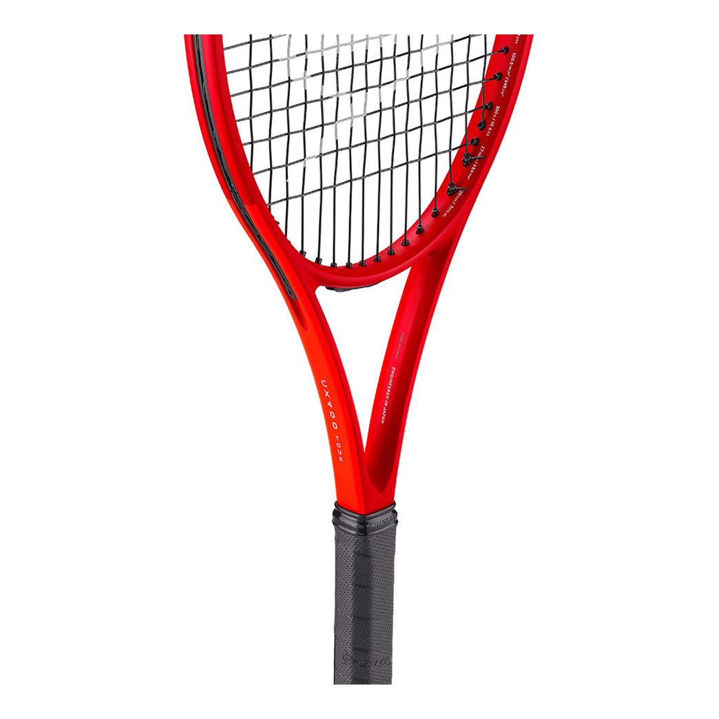 DUNLOP 2027 CX400 TOUR (Red/Neon Red) 300g Tennis Racquet – Strung & Free Grip - Gem Sports