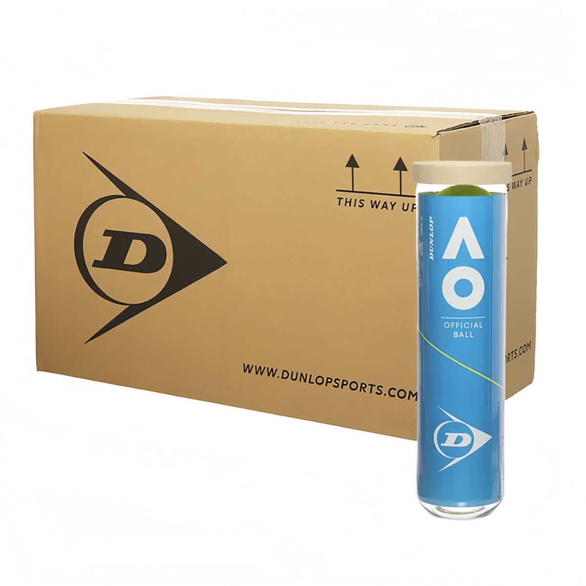 DUNLOP Australian Open (4 Ball Can) Tennis Balls – 1 Case (18 Cans / 72 Balls) - Gem Sports