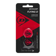 DUNLOP FLYING D Tennis Vibration Dampener (Pack of 2) - Black/Red - Gem Sports