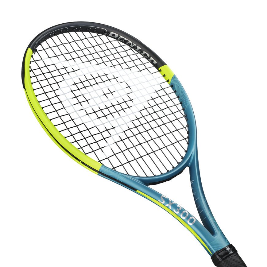 DUNLOP SX 300 (Teal/Yellow) 300g Tennis Racquet - Unstrung & Free Grip - Gem Sports