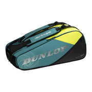 DUNLOP SX PERFORMANCE Racquet Bag (12 pcs) – Teal/Black/Yellow - Gem Sports