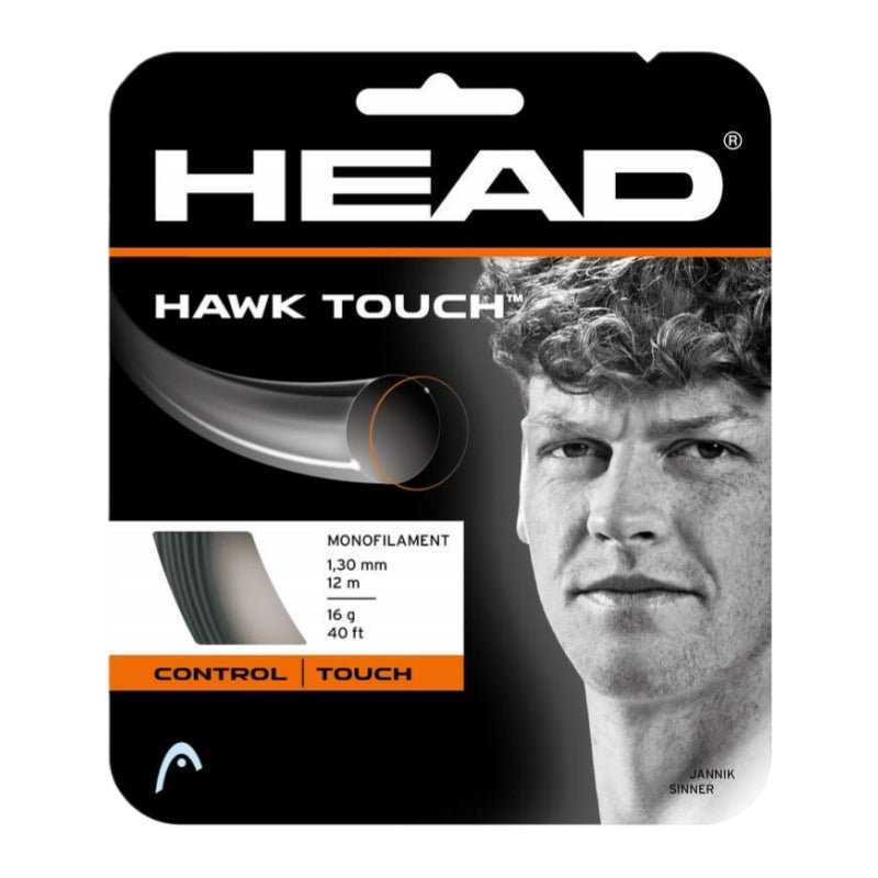 HEAD Hawk Touch 16 (1.30mm) Tennis String 12m Set - Anthracite - Gem Sports