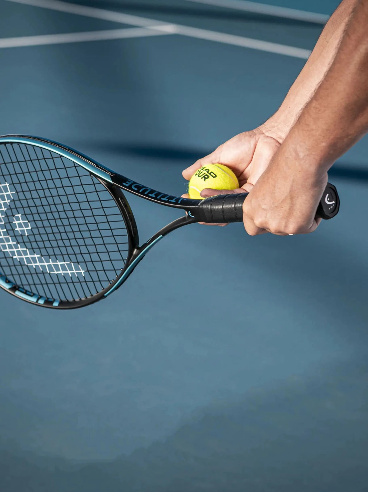 HEAD MX Attitude Comp (Blue) 270g Tennis Racquet - Strung & Free Grip - Gem Sports