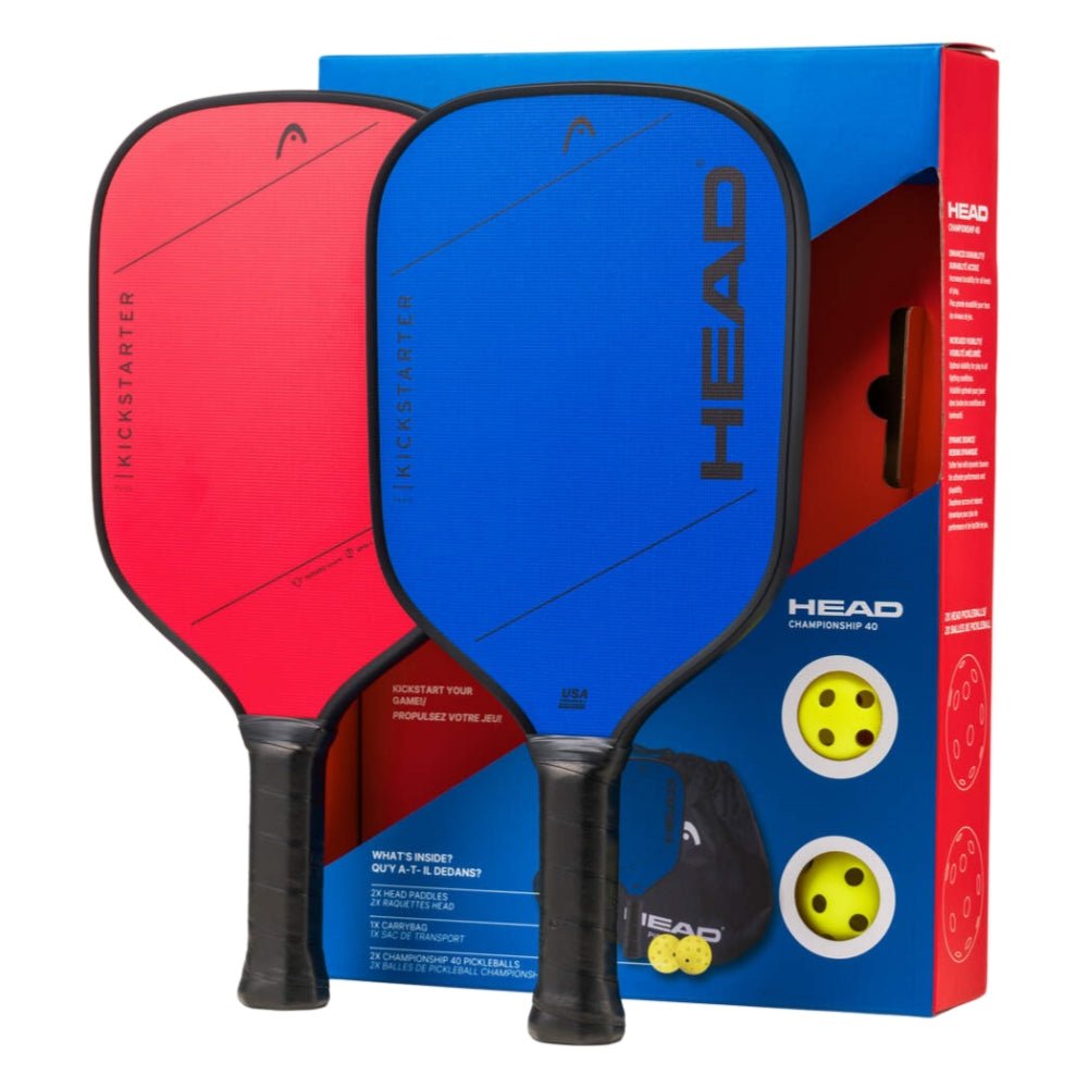 HEAD Pickleball Pack - Kickstarter (2 Paddles + 2 Balls + 1 Bag) - Gem Sports