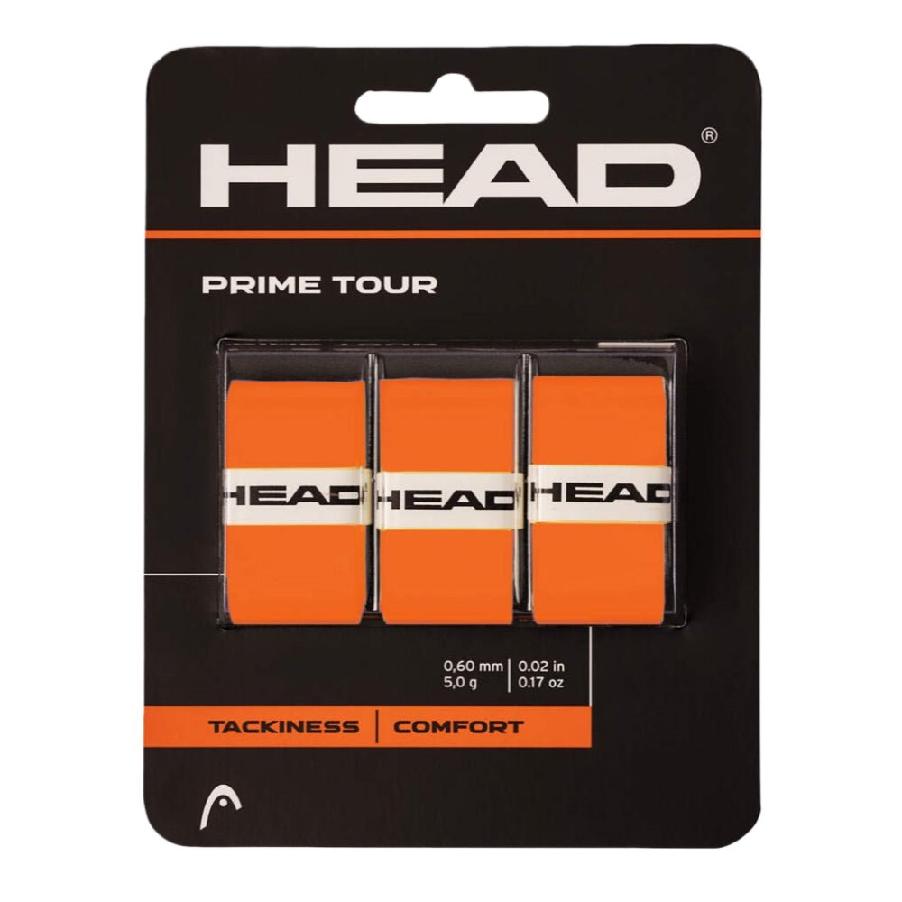 HEAD Prime Tour Overgrip (3 Wraps) – Orange - Gem Sports