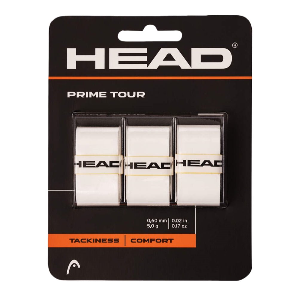 HEAD Prime Tour Overgrip (3 Wraps) – White - Gem Sports