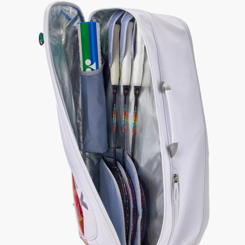 YONEX Expert Racquet Bag (6pcs) for Badminton/Tennis - White BA02626EX
