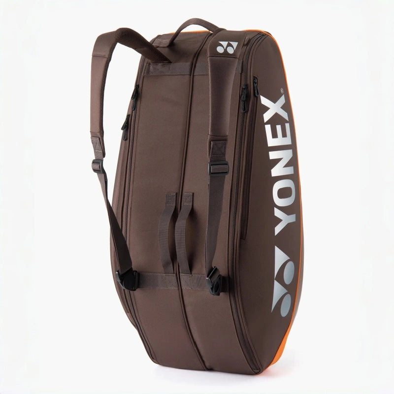 YONEX Pro Racquet Bag (6pcs) for Badminton & Tennis - BA92426 Espresso Brown