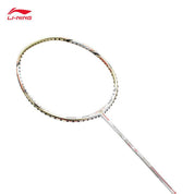 LI - NING Aeronaut 9000 (White/Gold) Badminton Racquet – Unstrung & Free Grip - Gem Sports