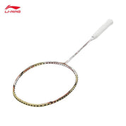 LI - NING Aeronaut 9000 (White/Gold) Badminton Racquet – Unstrung & Free Grip - Gem Sports
