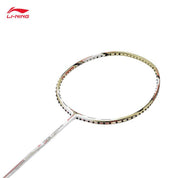 LI - NING Aeronaut 9000 (White/Gold) Badminton Racquet – Unstrung & Free Grip - Gem Sports