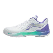 LI - NING THUNDER NEW AYZU015 - 1 UNISEX Badminton Shoes - White/Purple - Gem Sports