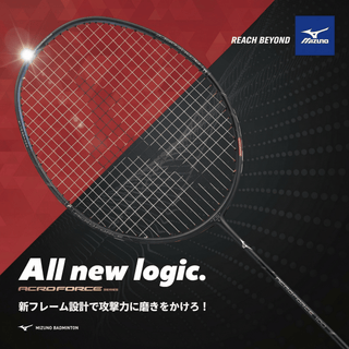 MIZUNO ACROFORCE 100 (Charcoal/Silver) 4U/G6 Badminton Racquet – Unstrung & Free Grip - Gem Sports