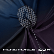 MIZUNO ACROFORCE 100H BDSS Limited Edition (Charcoal Grey/Gold) 3U/G6 Badminton Racquet – Unstrung & Free Grip - Gem Sports