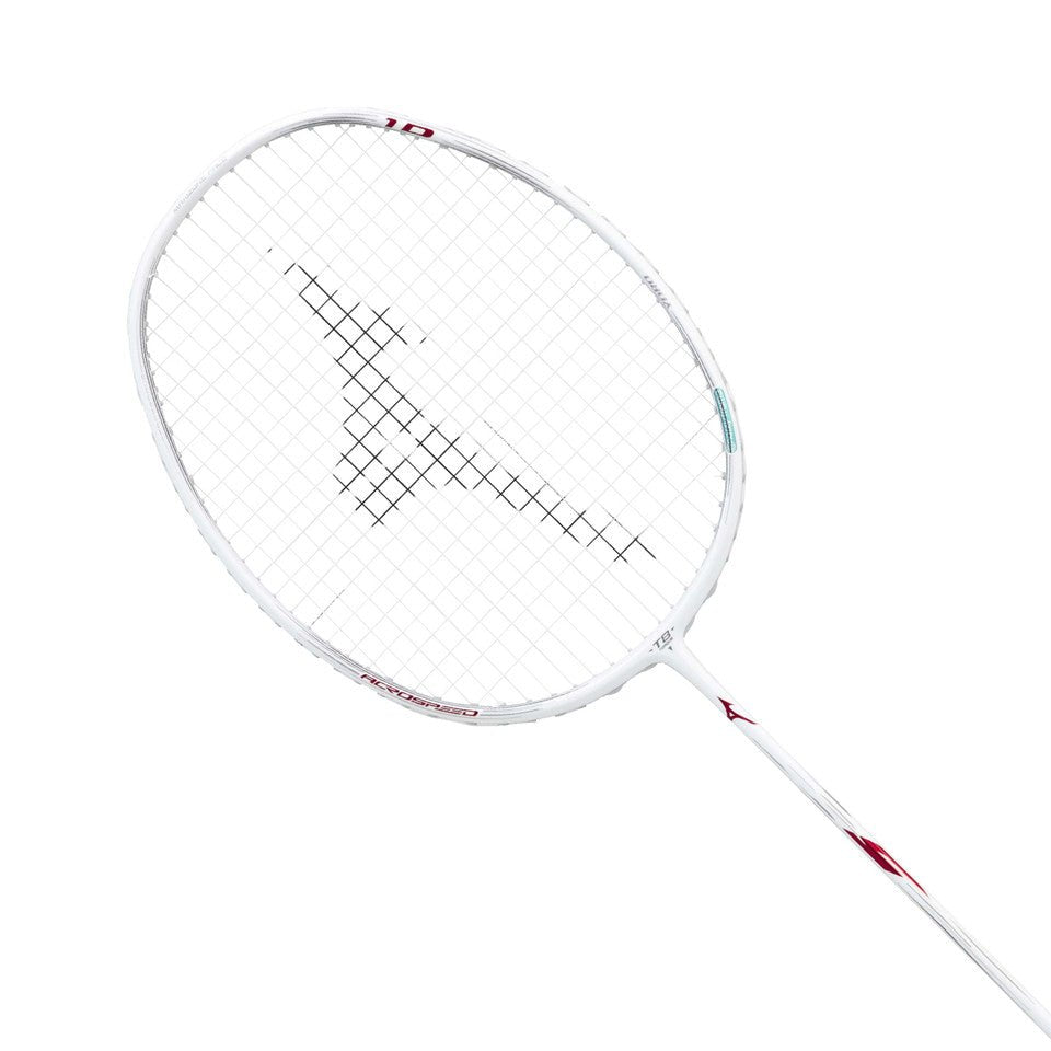 MIZUNO ACROSPEED 1 DRIVE J - EDITION (White/Red) 4U/G6 Badminton Racquet – Unstrung & Free Grip - Gem Sports