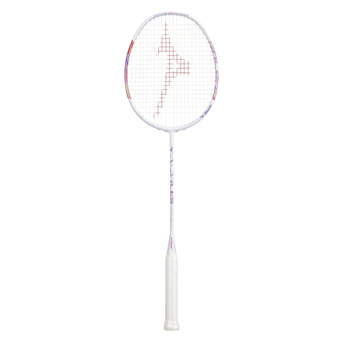 MIZUNO ALTIUS 22 SOLEAR LT (White/Coral) 5U/G6 Badminton Racquet – Unstrung & Free Grip - Gem Sports