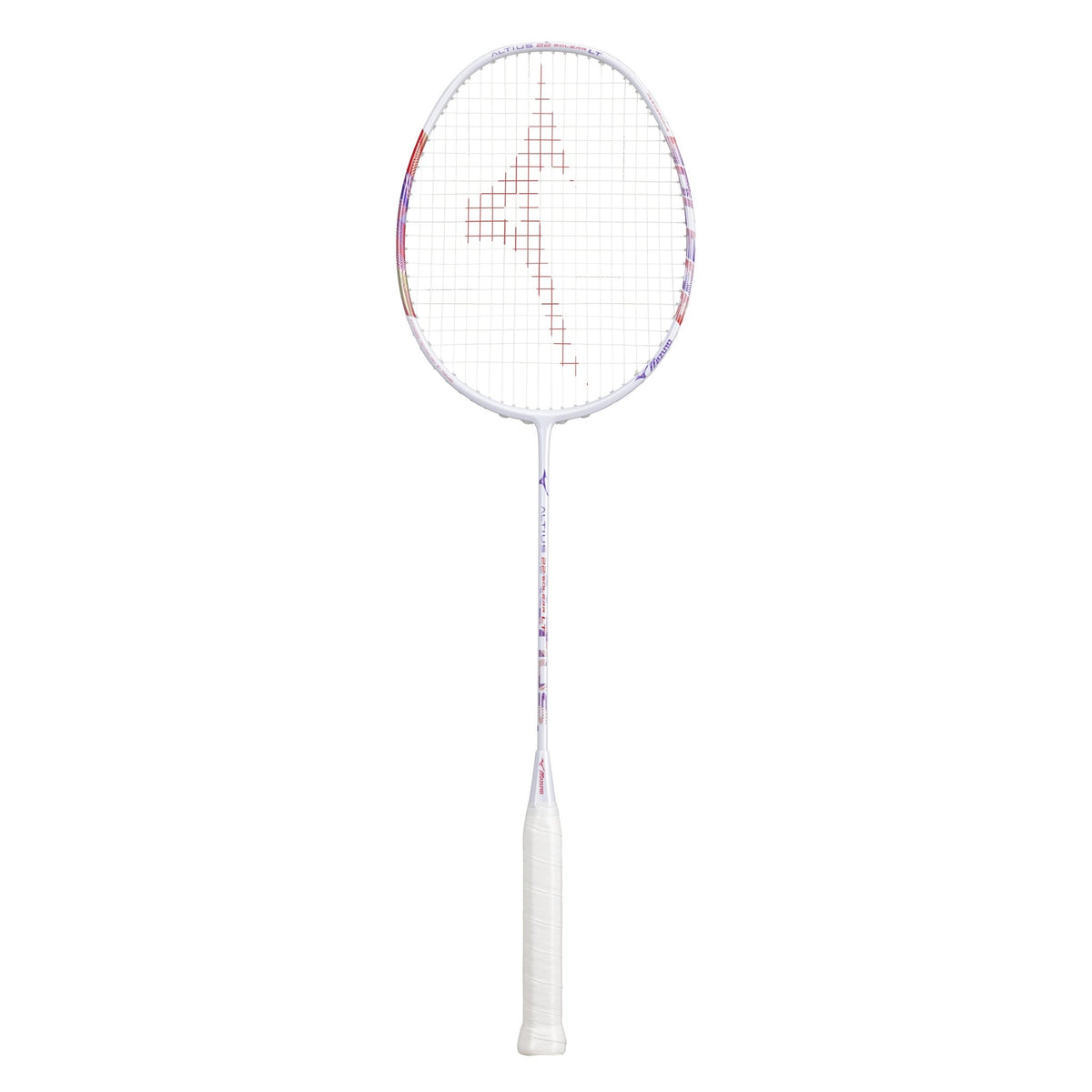 MIZUNO ALTIUS 22 SOLEAR LT (White/Coral) 5U/G6 Badminton Racquet – Unstrung & Free Grip - Gem Sports