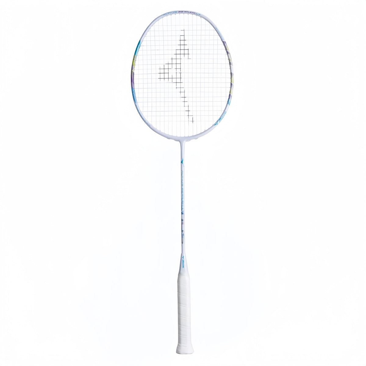 MIZUNO ALTIUS 22 SOLEAR LT (White/Light Blue) 5U/G6 Badminton Racquet – Unstrung & Free Grip - Gem Sports