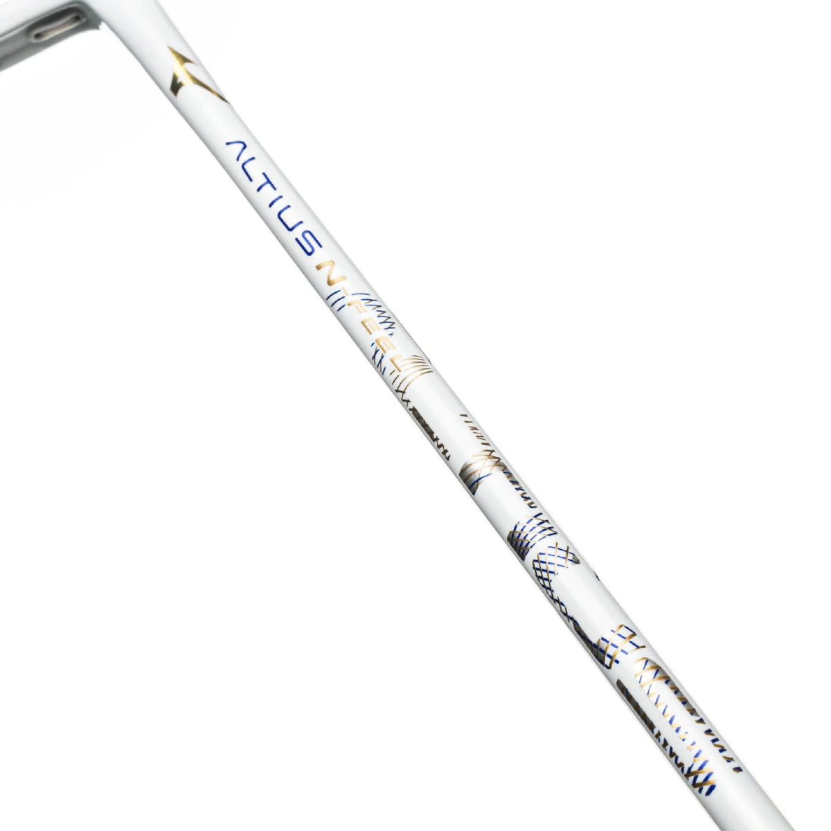 MIZUNO ALTIUS N - FEEL (White/Gold) 3.5U/G6 Badminton Racquet – Unstrung & Free Grip - Gem Sports
