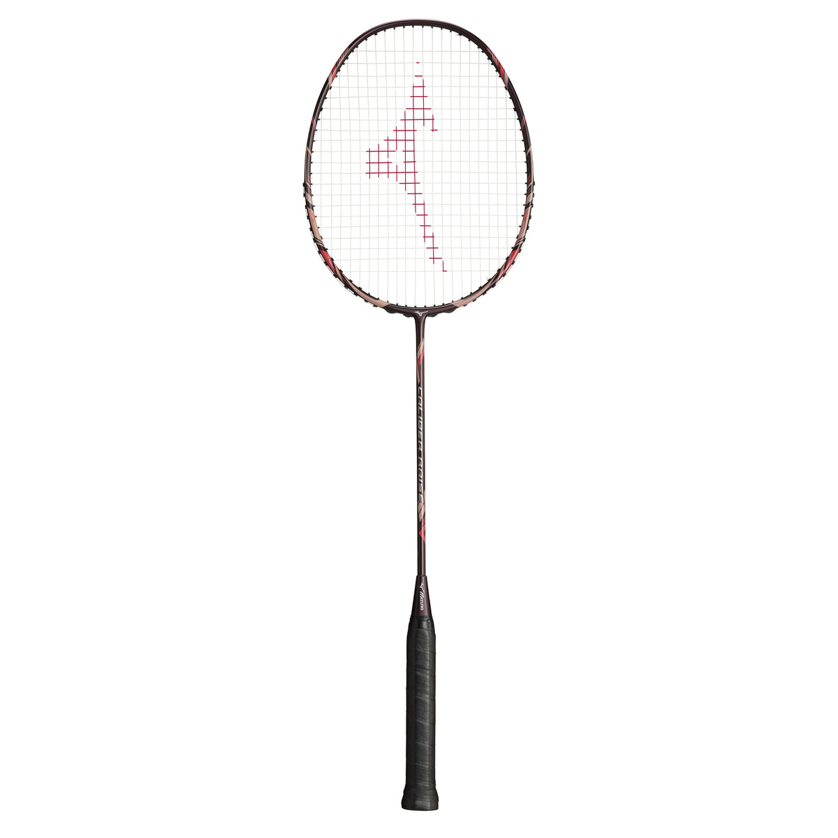 MIZUNO CALIBER RAISE Dark Red badminton racquet - full front view