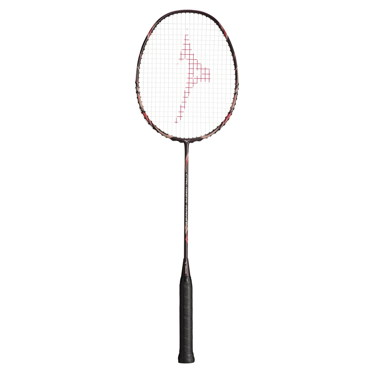 MIZUNO CALIBER RAISE Dark Red badminton racquet - full reverse view