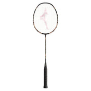 MIZUNO CALIBER RAISE Black/Gold badminton racquet - full front view