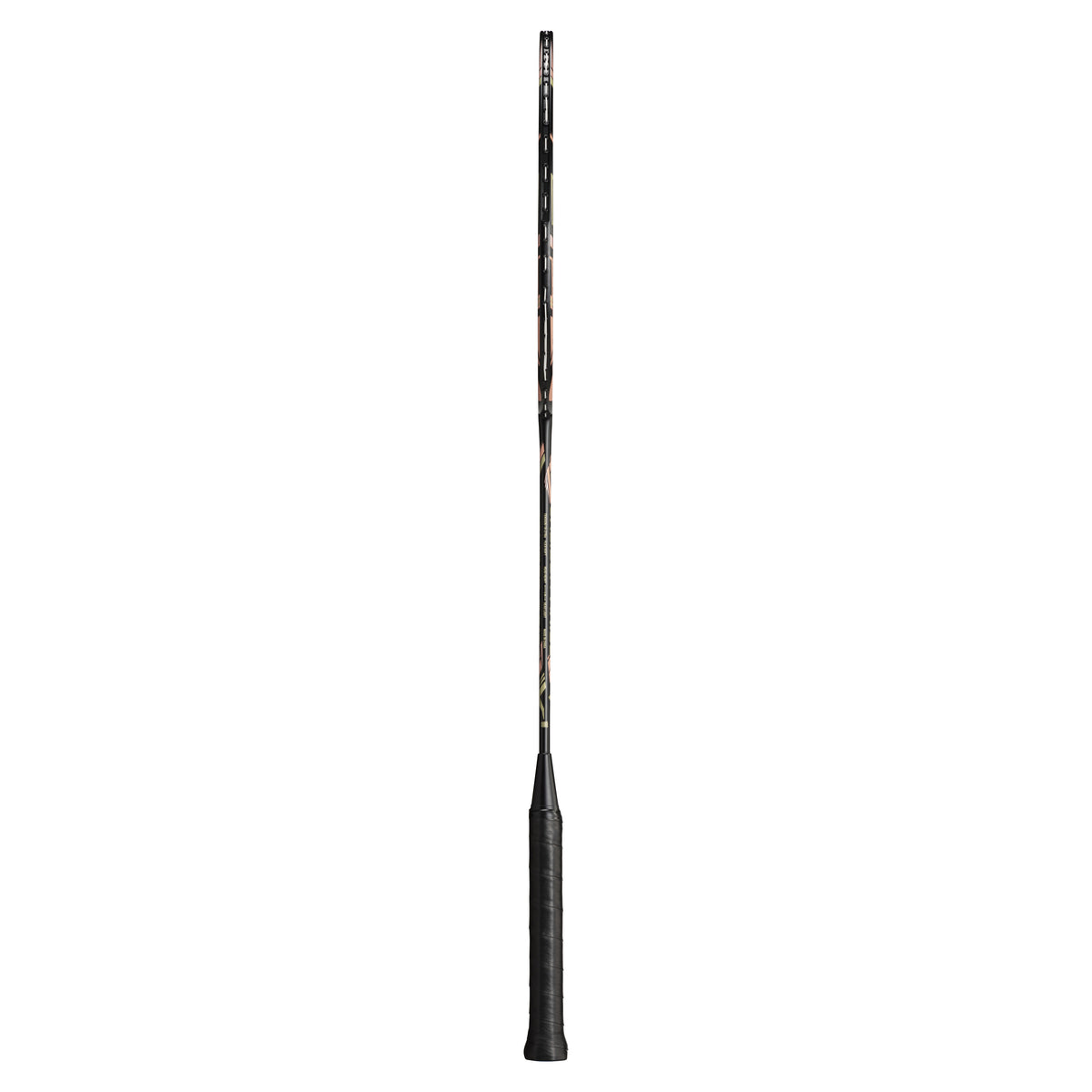 MIZUNO CALIBER RAISE Black/Gold badminton racquet - side view