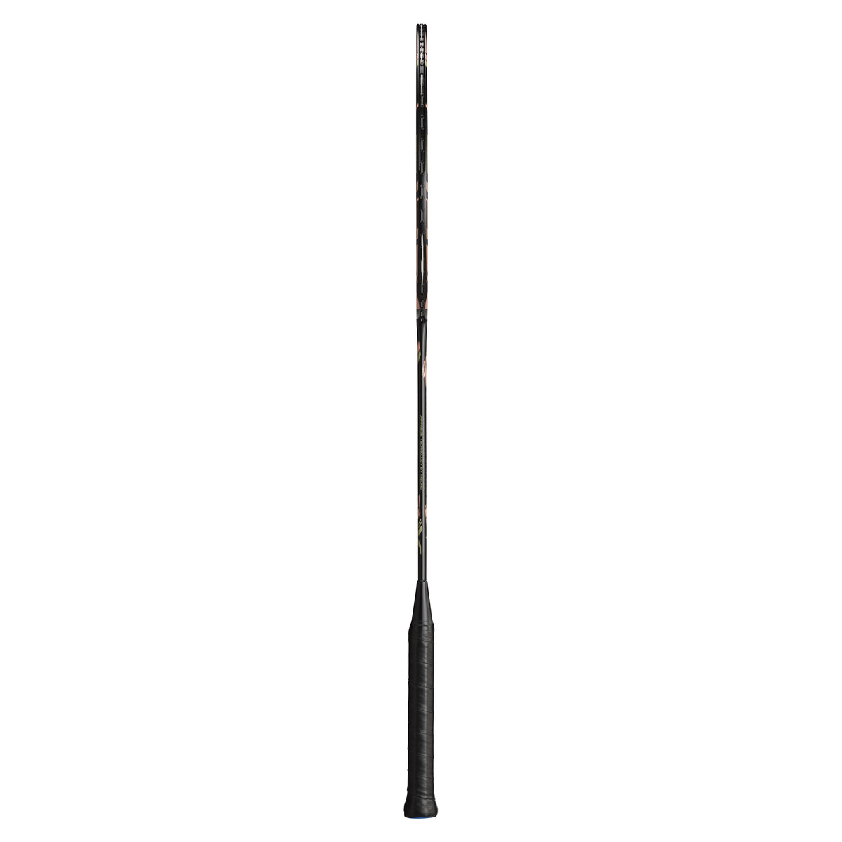 MIZUNO CALIBER RAISE Black/Gold badminton racquet - opposite side view