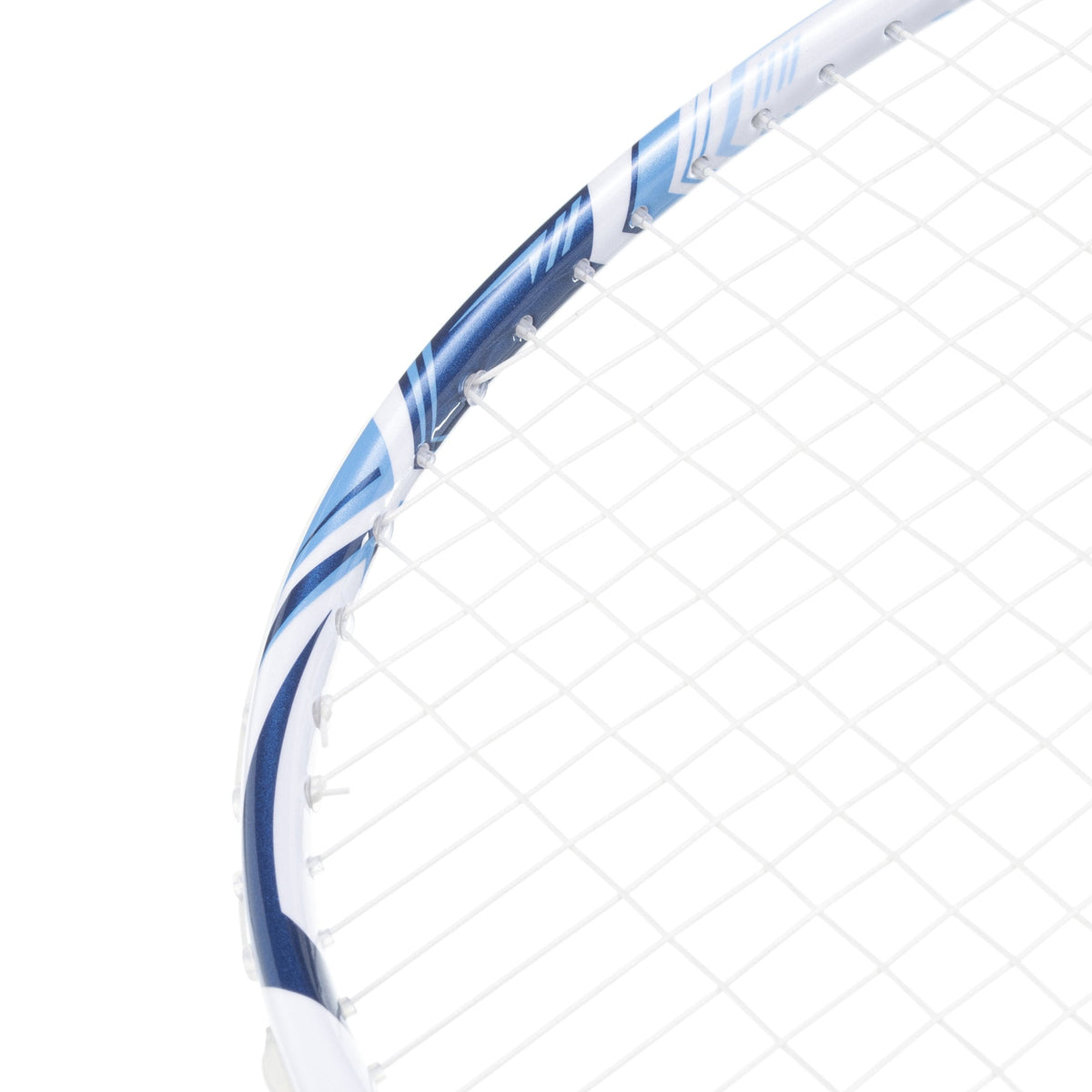 MIZUNO CALIBER RAISE (White/Blue) Badminton Racquet – Strung & Free Grip - Gem Sports
