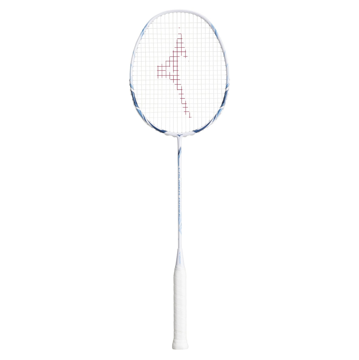 MIZUNO CALIBER RAISE (White/Blue) Badminton Racquet – Strung & Free Grip - Gem Sports