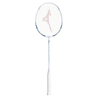 MIZUNO CALIBER RAISE (White/Blue) Badminton Racquet – Strung & Free Grip - Gem Sports