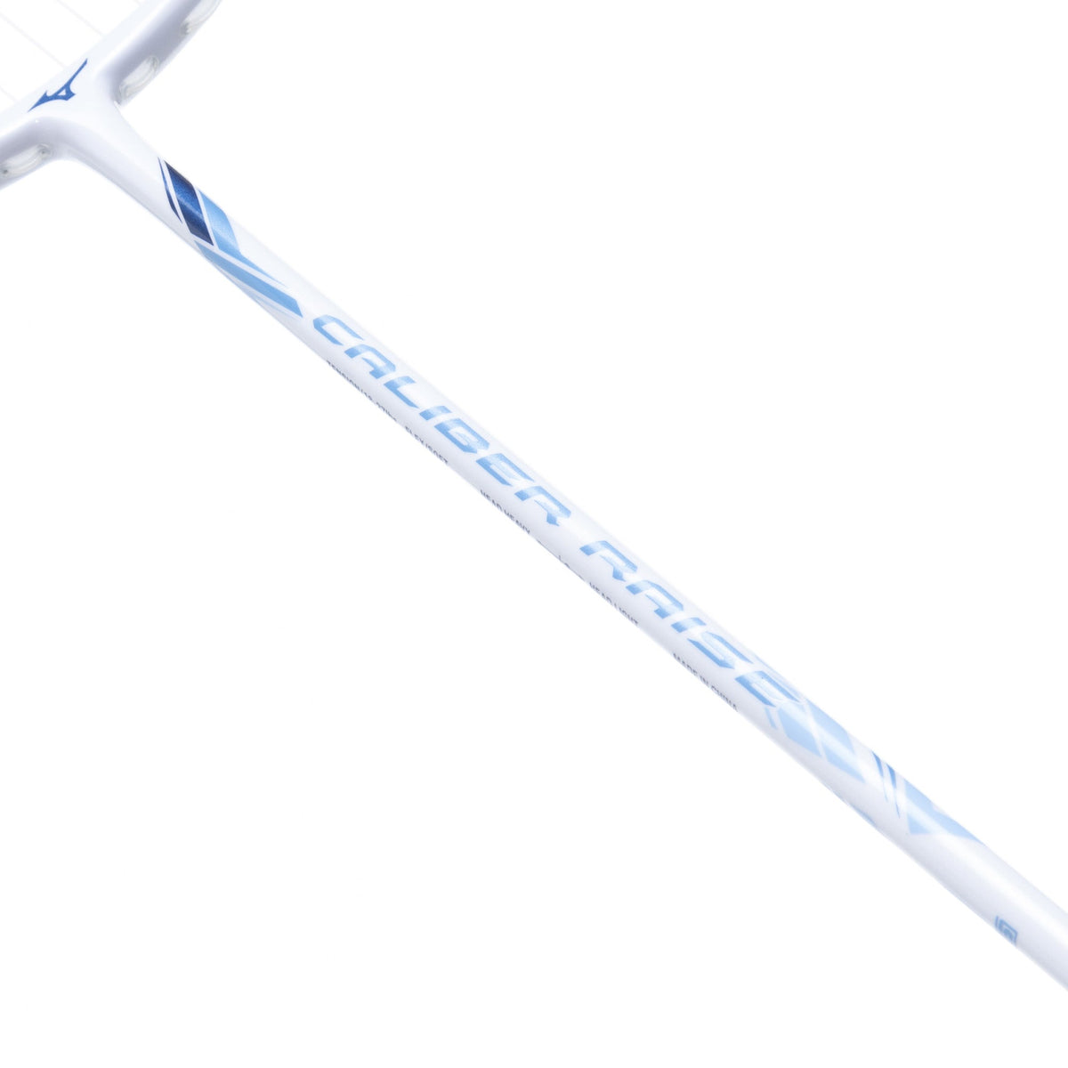 MIZUNO CALIBER RAISE (White/Blue) Badminton Racquet – Strung & Free Grip - Gem Sports