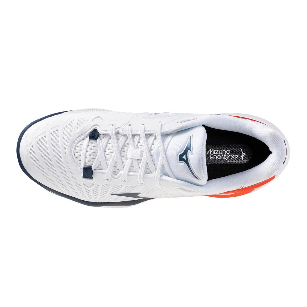 MIZUNO Neo Ace AC UNISEX Tennis Shoes - White/Insignia Blue/Orange - Gem Sports