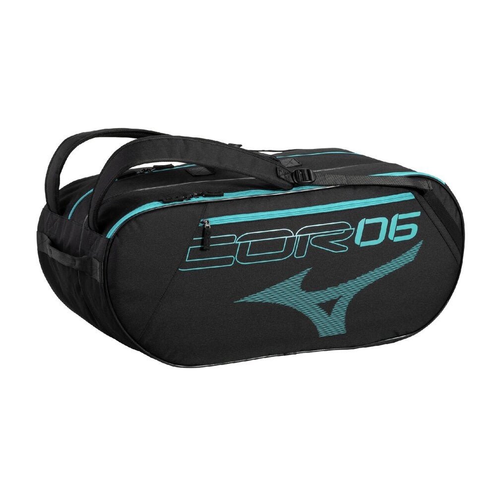 MIZUNO Pro Series Racquet Bag (6 Pcs) – Black/Blue - Gem Sports