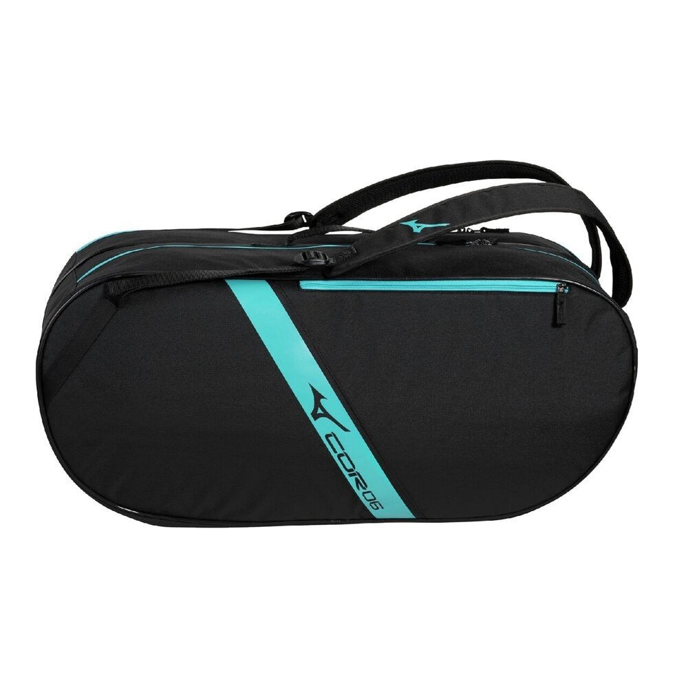 MIZUNO Pro Series Racquet Bag (6 Pcs) – Black/Blue - Gem Sports