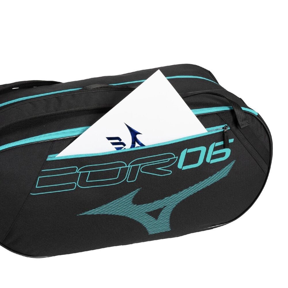 MIZUNO Pro Series Racquet Bag (6 Pcs) – Black/Blue - Gem Sports