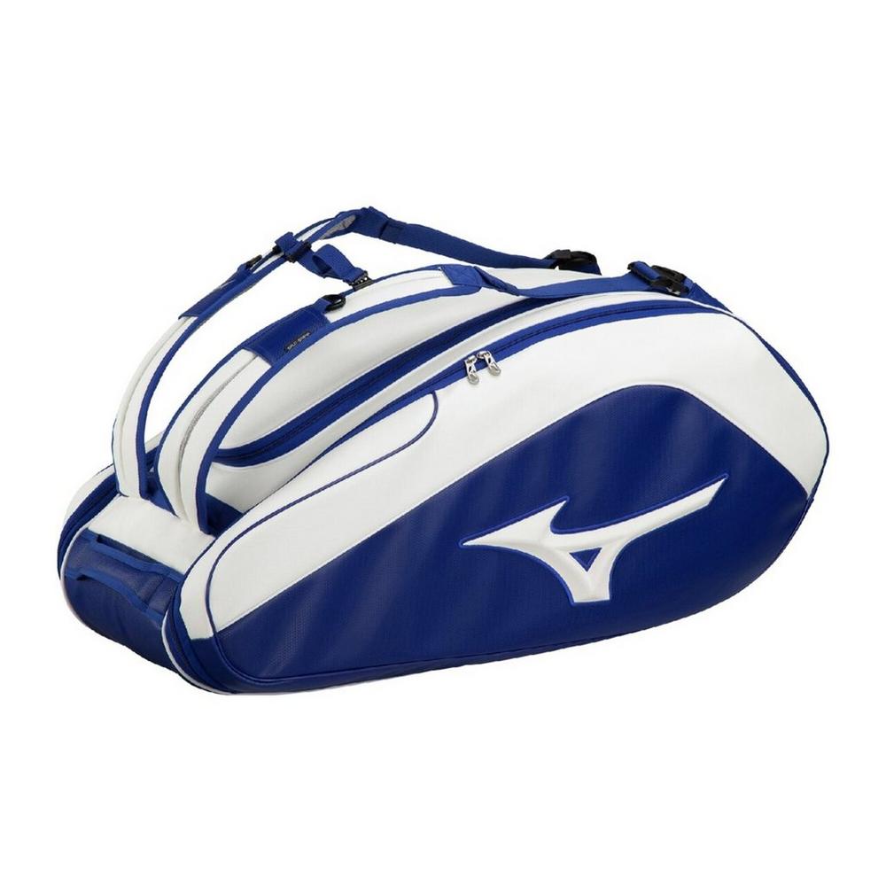 MIZUNO Tour Racquet Bag (9 Pcs) – Blue/White - Gem Sports