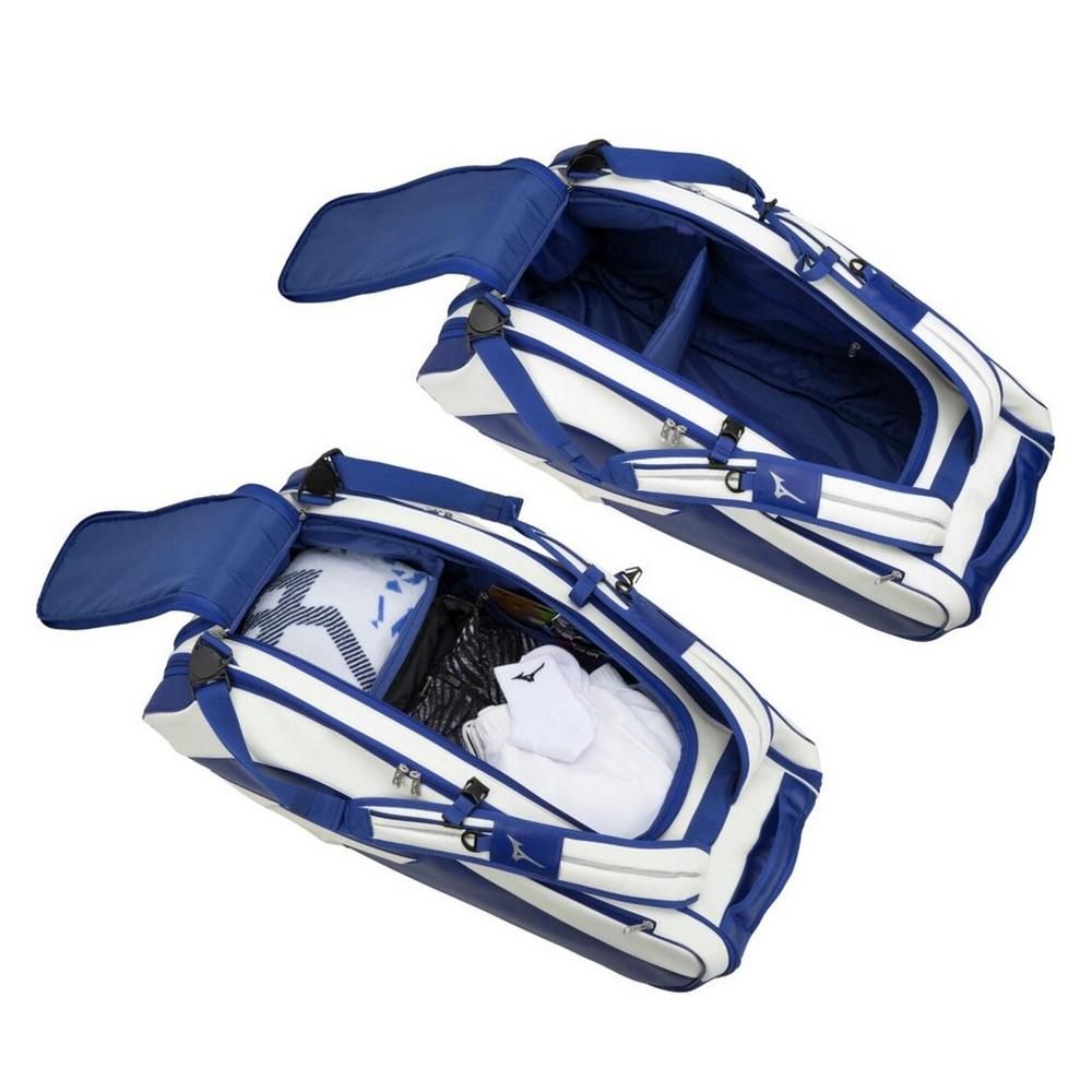 MIZUNO Tour Racquet Bag (9 Pcs) – Blue/White - Gem Sports
