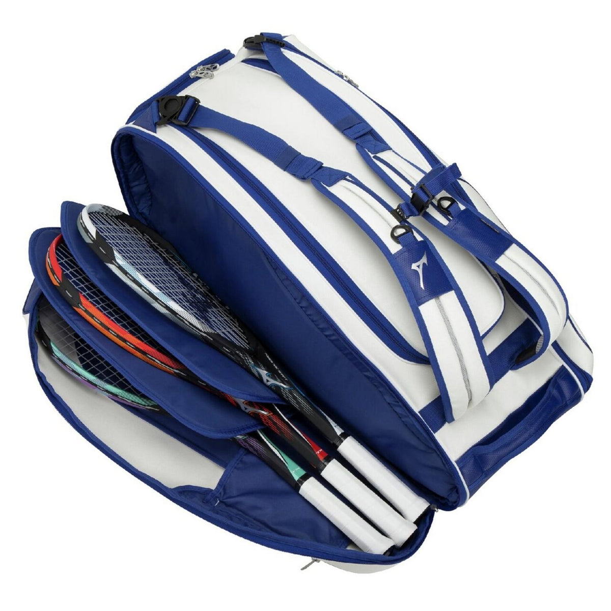 MIZUNO Tour Racquet Bag (9 Pcs) – Blue/White - Gem Sports