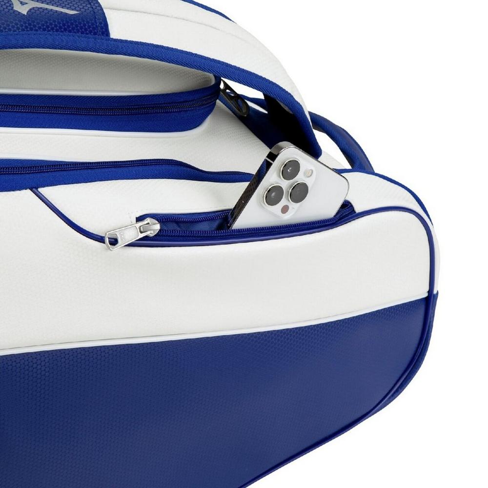 MIZUNO Tour Racquet Bag (9 Pcs) – Blue/White - Gem Sports